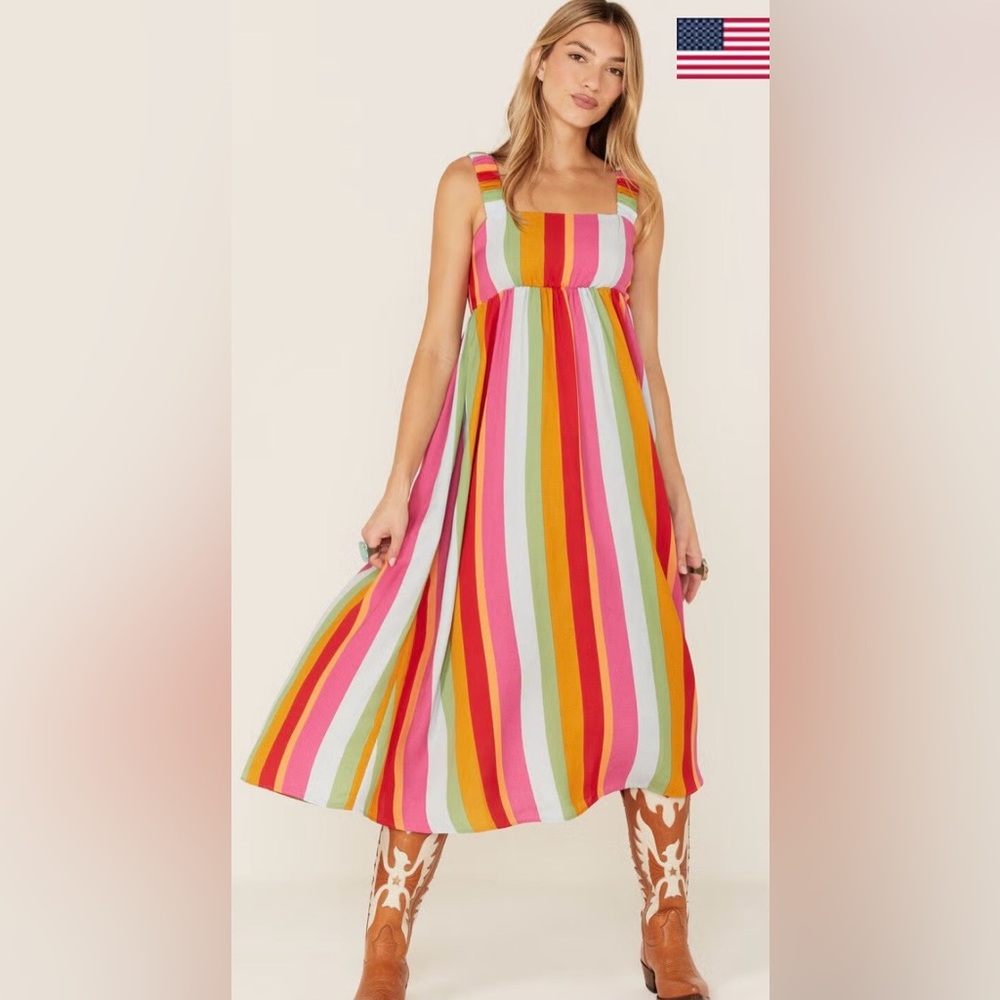 Show Me Your MuMu Striped Maxi Dress Size Small
